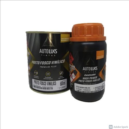 Preto Fosco Vinilico Automotivo Autoluks C/ Catal 900ml
