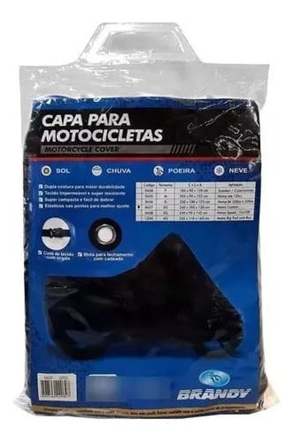 Capa Para Cobrir Moto Cinza Termica Tamanho M Brandy