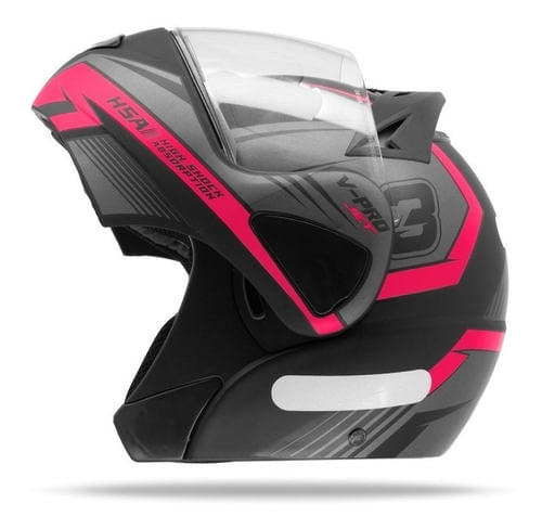 Capacete V Pro Jet 3 Carbon Cinza/rosa 60