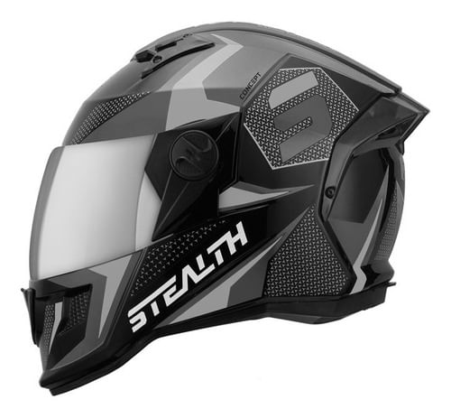 Novo Capacete Fechado Protork Stealth Concept Preto/cinza