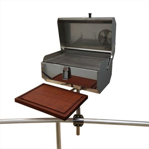 Churrasqueira Náutica Bruce Inox B40 Completa com Suporte para Veleiro