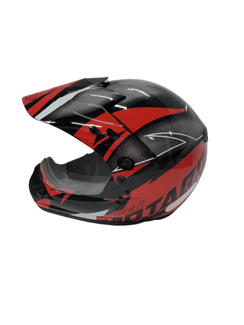 Capacete ebf motard iron preto/vermelho 58