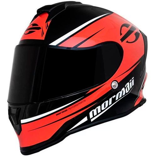 Capacete mormaii m1 gmetrix brilho vermelho/preto 60 (f)