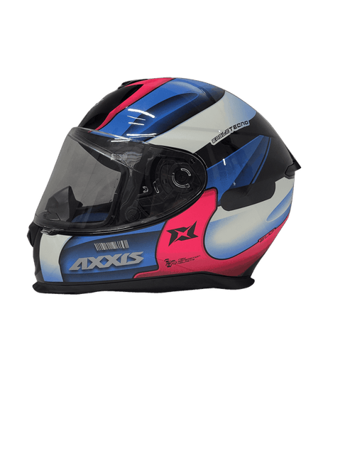 Capacete axxis eagle tecno preto/rosa/azul 56