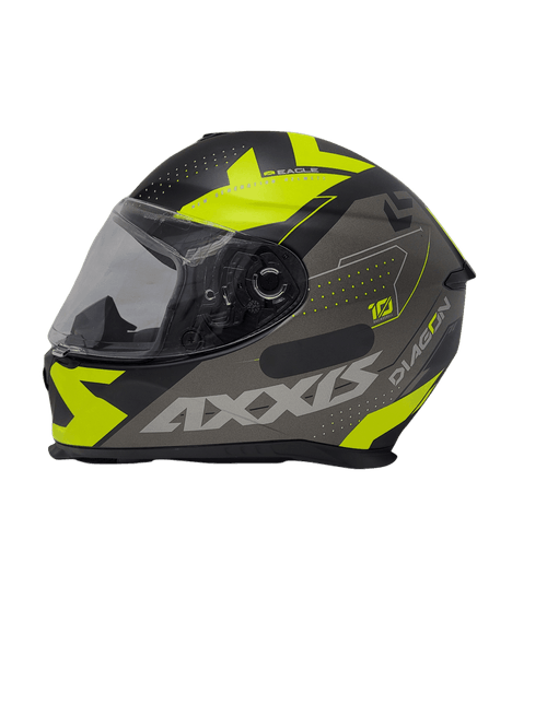 Capacete axxis diagon cinza/amarelo 58