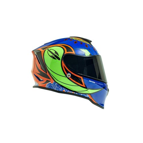 Capacete mormaii m1 mamute brilho azul/laranja/verde 60 (f)