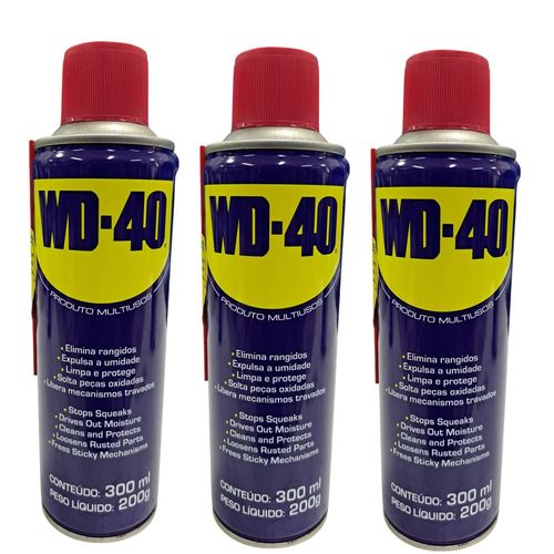 Kit 3 Wd40 Óleo Spray Multiuso Desengripante Lubrifica 300ml