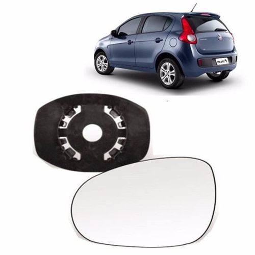 Lente Espelho Retrovisor Lado Esquerdo Novo Palio e Grand Siena 2012 até 2020 Fabricante Metagal