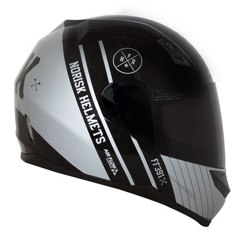 capacete NORISK FF391 STUNT KNIGHT PRETO/CINZA