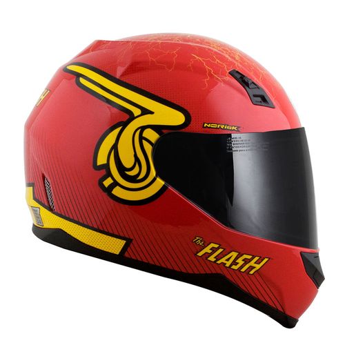 capacete NORISK FF391 STUNT DC FLASH SYMBOL VERMELHO