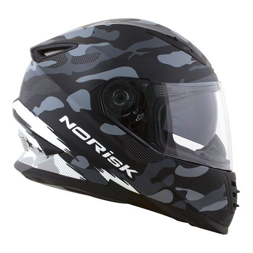 capacete NORISK SOUL DESTROYER CINZA FOSCO/BRANCO