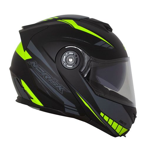 capacete NORISK ROUTE FF345 MOTION PRETO FOSCO/AMARELO