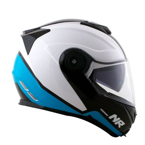 capacete NORISK ROUTE FF345 CHANCE BRANCO/AZUL