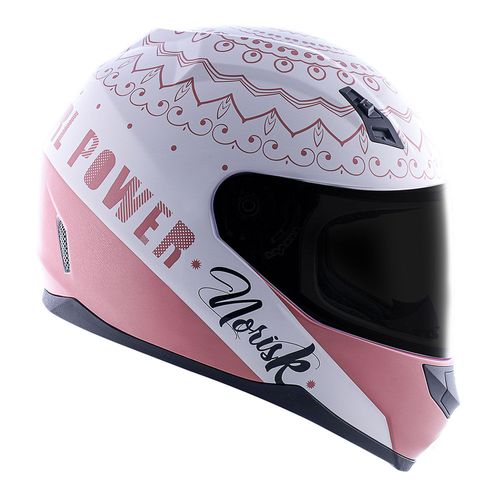 capacete NORISK FF391 STUNT GIRL POWER BRANCO