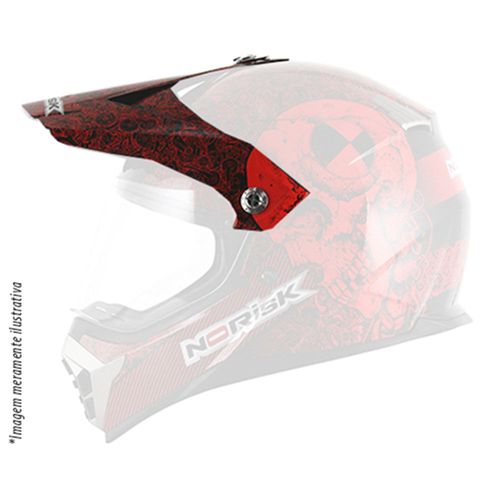 PALA  CAPACETE NORISK MX455 TEST MACHINE VERMELHO