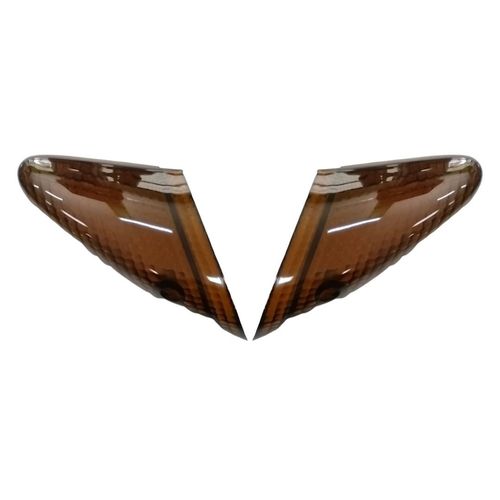 Lente de Pisca Biz 100 98 a 2005 Dianteiro Par Fume