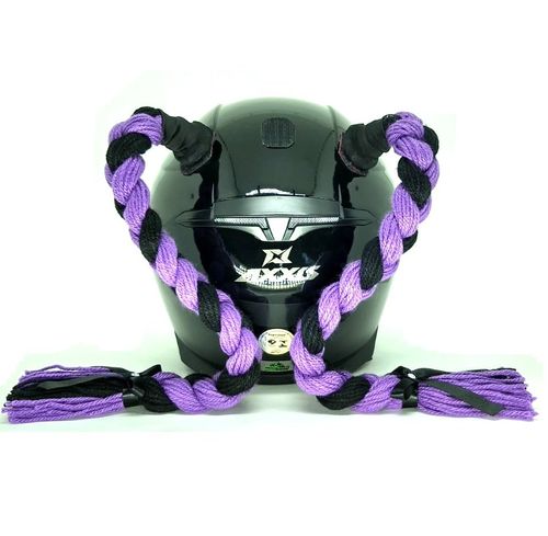 Trança para Capacete Xuca Xuquinha 45 cm Preto/Lilas