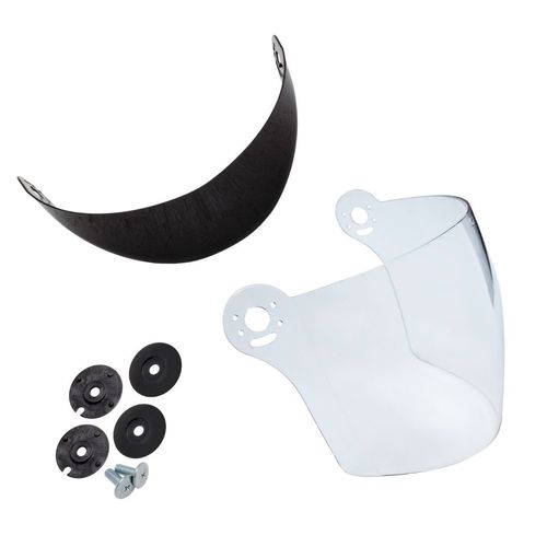 Kit Viseira + Fixação Capacete Fly F17 Aberto