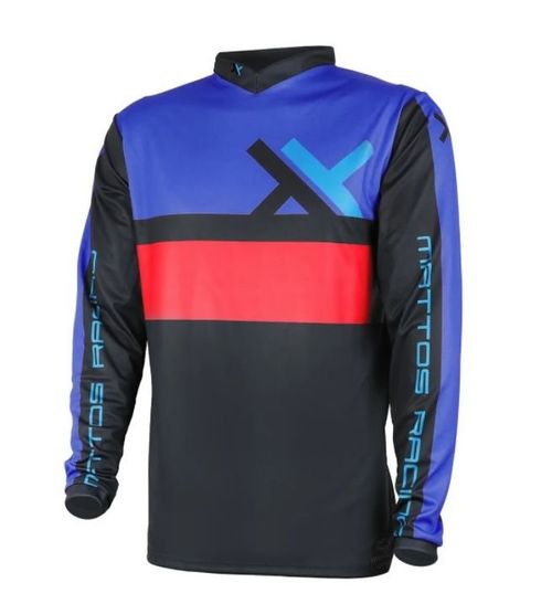 Camisa Infantil Mattos Racing Assimilate Azul/Vermelho