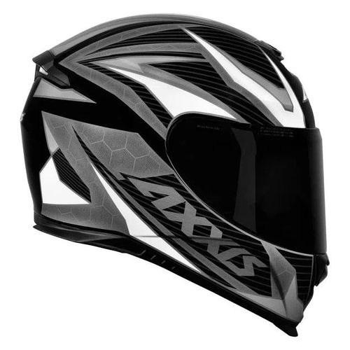 CAPACETE AXXIS EAGLE POWER GLOSS - BLACK/GREY/WHITE