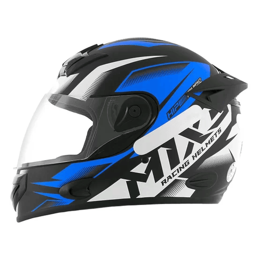 Capacete Mixs Fokker Storm Preto Azul Tamanho 58