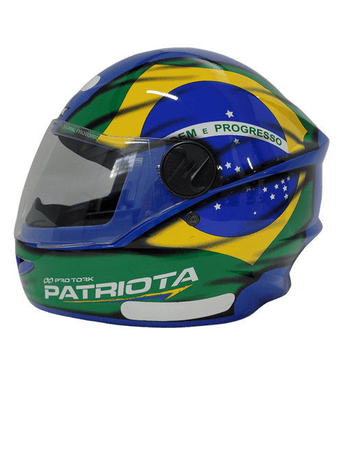 Capacete protork r8  pro  patriota 56