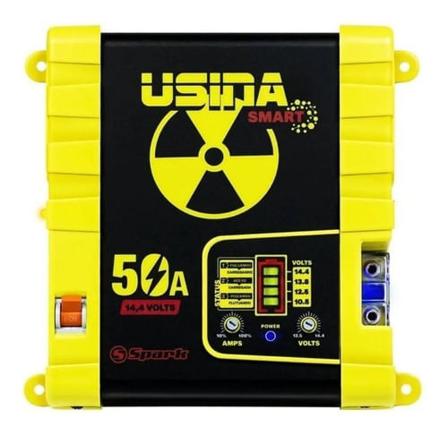 Fonte Carregador Usina Smart Bivolt 50a 12v Battery Meter